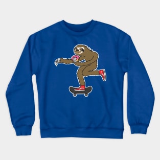 Skater Sloth Crewneck Sweatshirt